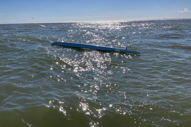 <p>Eiffel Gilyana was last seen in a kayak — like this capsized one, shared by the US Coast Guard Southeast the day of his disappearance — not wearing a lifejacket</p>