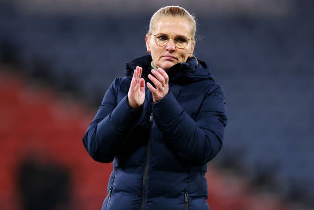 England manager Sarina Wiegman left disappointed despite 6-0 win over Scotland (Steve Welsh/PA)