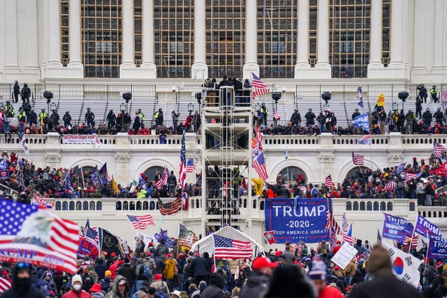 <p>Trump supporters storm the Capitol on January 6 2021 </p>