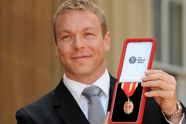 Olympic gold medalist Chris Hoy with his Knighthood (Anthony Devlin/PA)