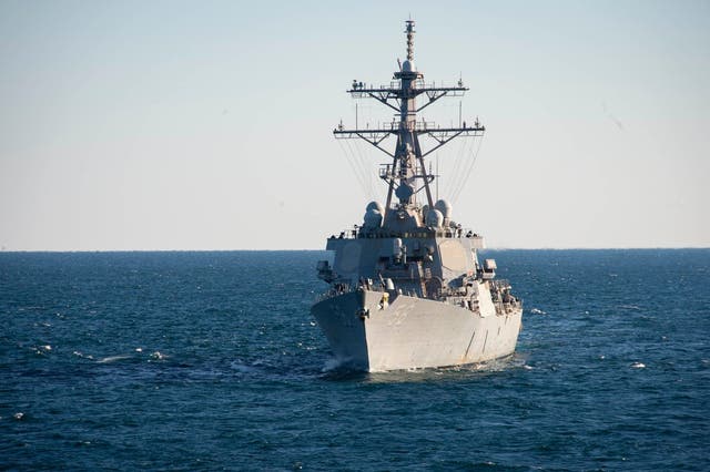 <p>The USS Laboon destroyer shot down a barrage of drone and missiles over the Red Sea fired from Somalia by Houthi rebels on 26 December, the US Central Command says</p>
