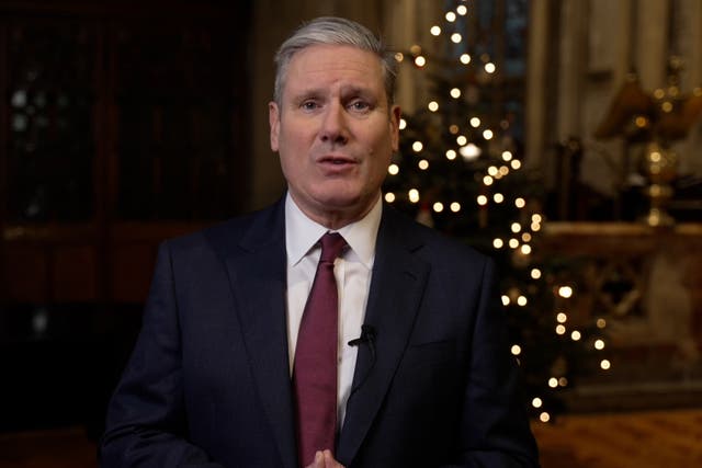 <p>Keir Starmer delivers Christmas message of 'peace and love'</p>