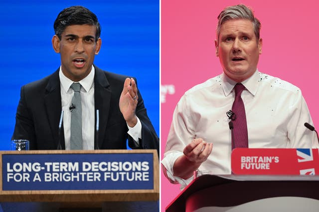 <p>Future fight: Speculation is growing that Rishi Sunak and Keir Starmer will face each other in a May general election </p>