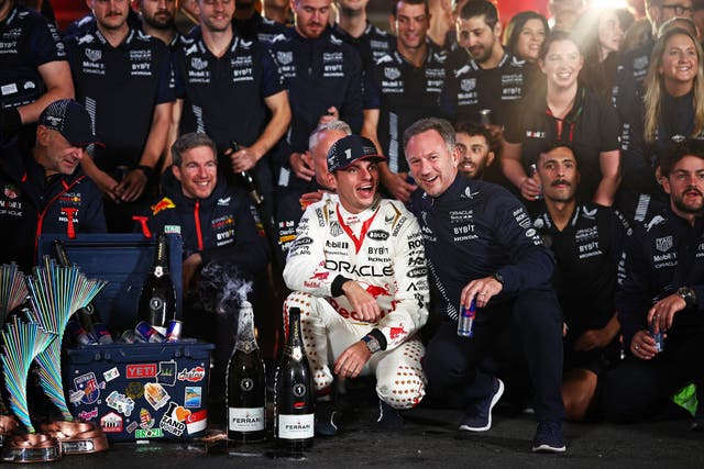 <p>Red Bull’s Max Verstappen secured his 18th win of the season in Las Vegas </p>