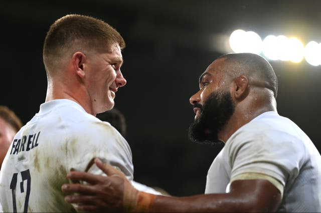 <p>Kyle Sinckler (right) believes other players will follow Owen Farrell’s lead </p>