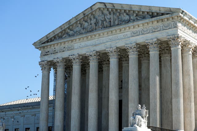 <p>The United States Supreme Court building is seen as in Washington, US, 4 October 2023</p>