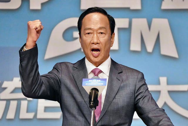 <p>Terry Gou, the billionaire founder of Foxconn, is running to be Taiwan’s next president</p>